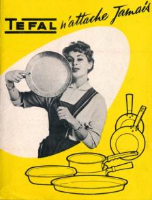 1956 年フランス・パリ郊外のサーセルにティファール社を設立。「こびりつきにくいフライパン」の販売を始めました。
