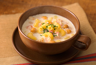 ひよこ豆のパスタスープ(1週間レシピ・冬)
