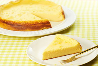 レモン風味のチーズケーキ